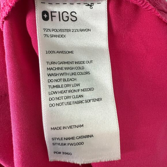 Figs Women's Scrub Top Small Shirt Short Sleeve Maternity Nurse Breast Cancer P6 - Picture 7 of 7